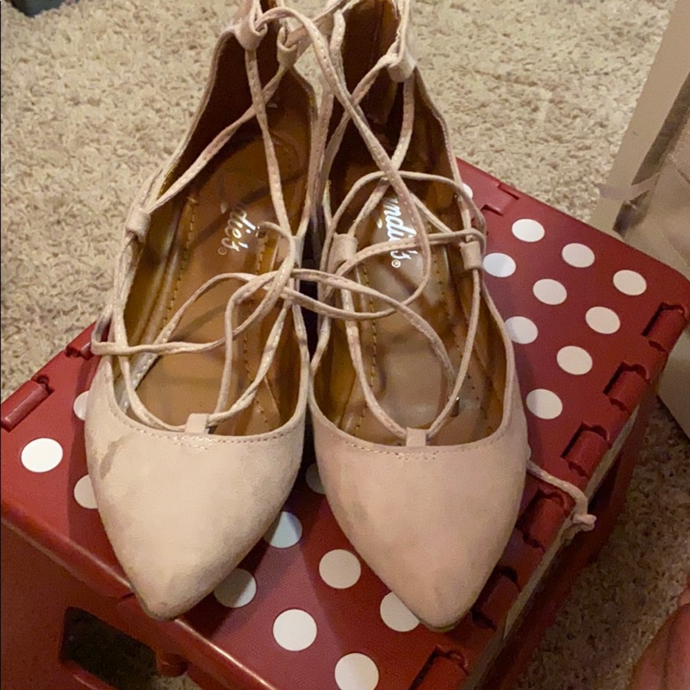 candies pink suede sandals